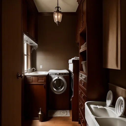 Victorian Laundry Room design - AI generated interior design visualization