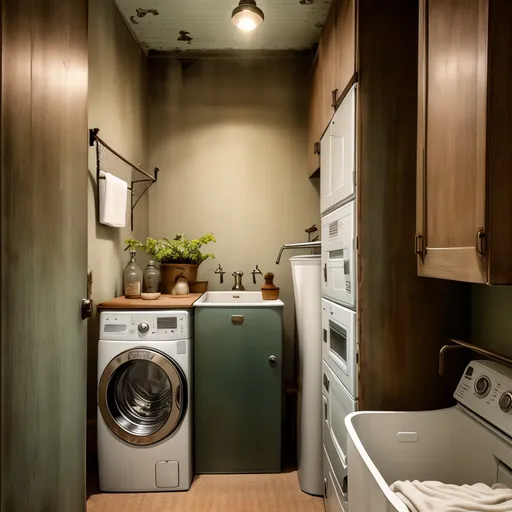 Vintage Laundry Room design - AI generated interior design visualization