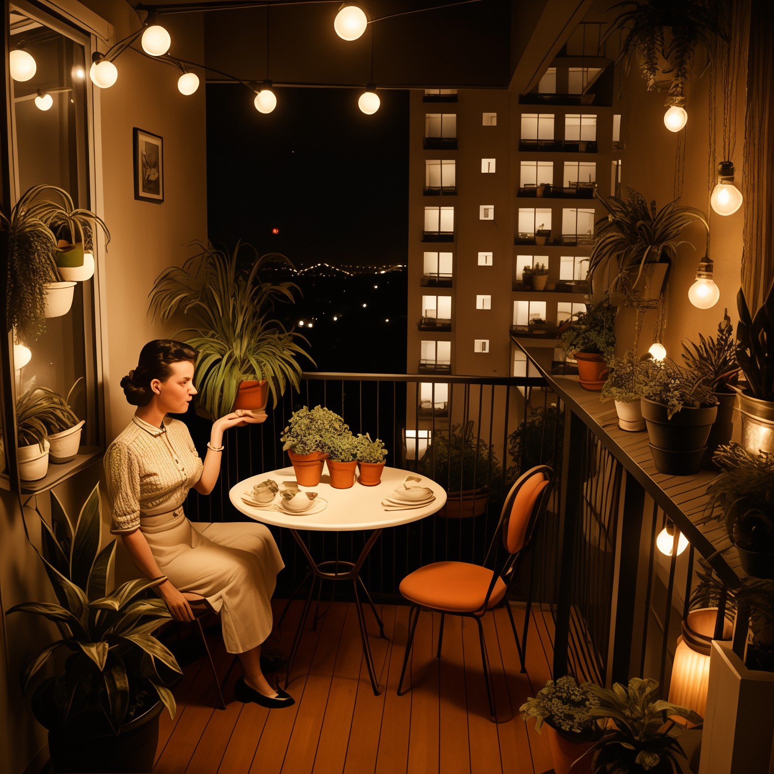 Nowoczesność połowy wieku Balcony