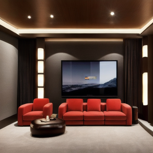Mid-Century Modern Home Theater