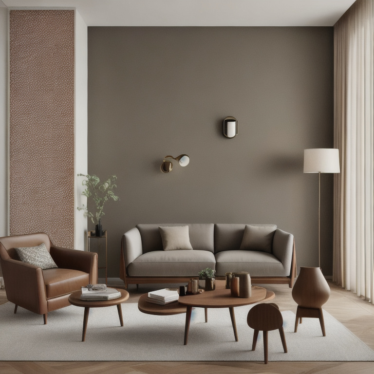 A mid-century modern living room redesigned with RoomsGPT