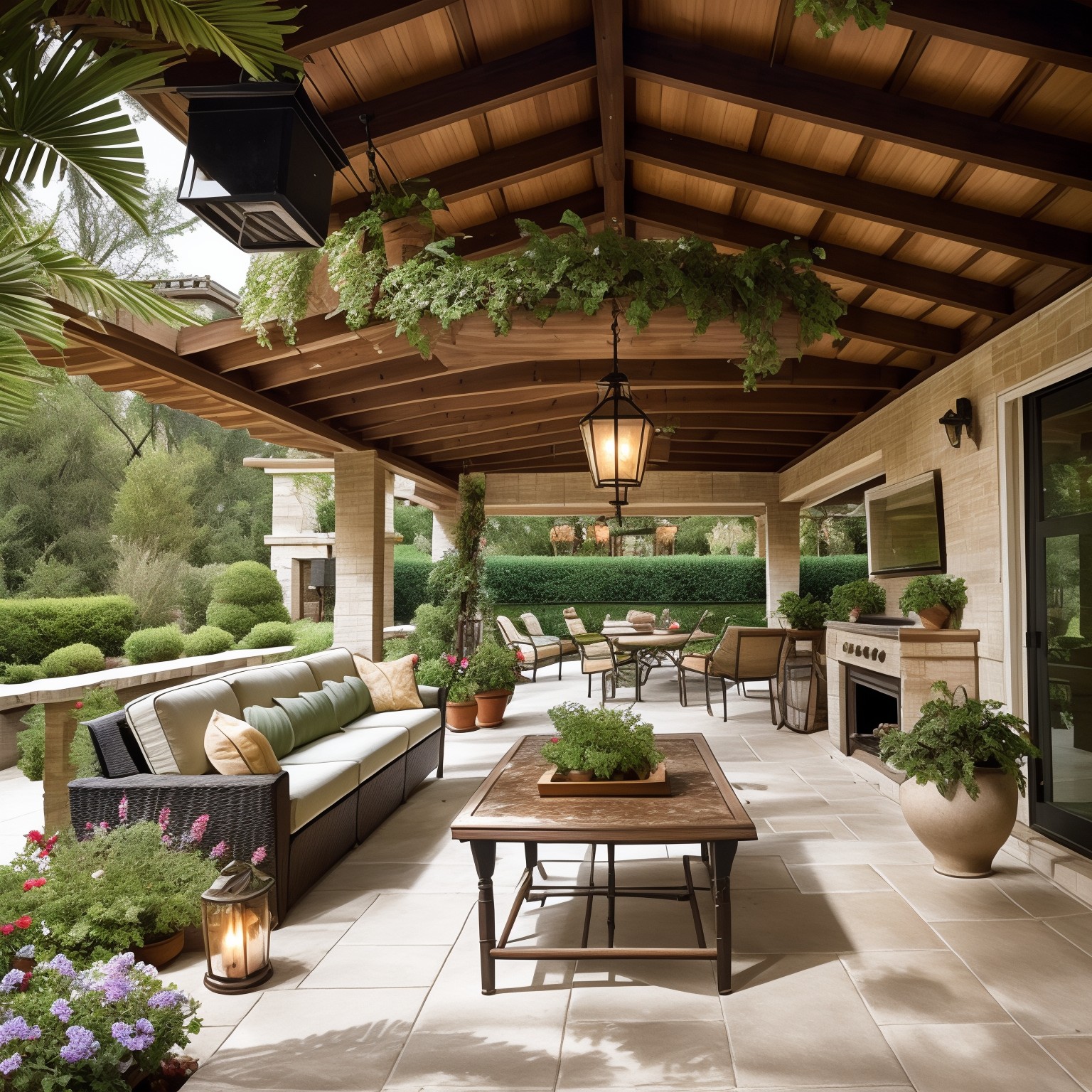 Nowoczesność połowy wieku Patio