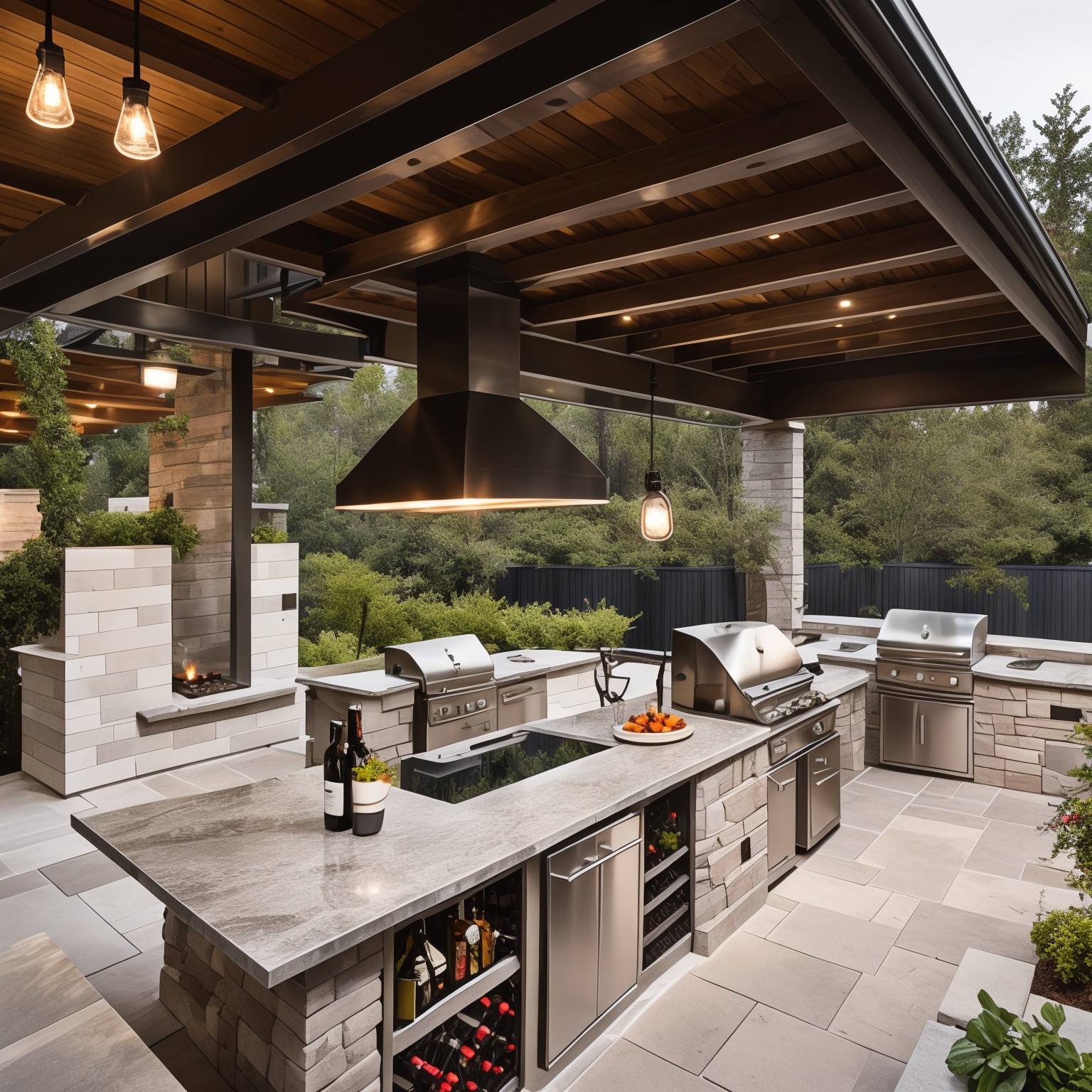 Minimalist Outdoor Kitchen