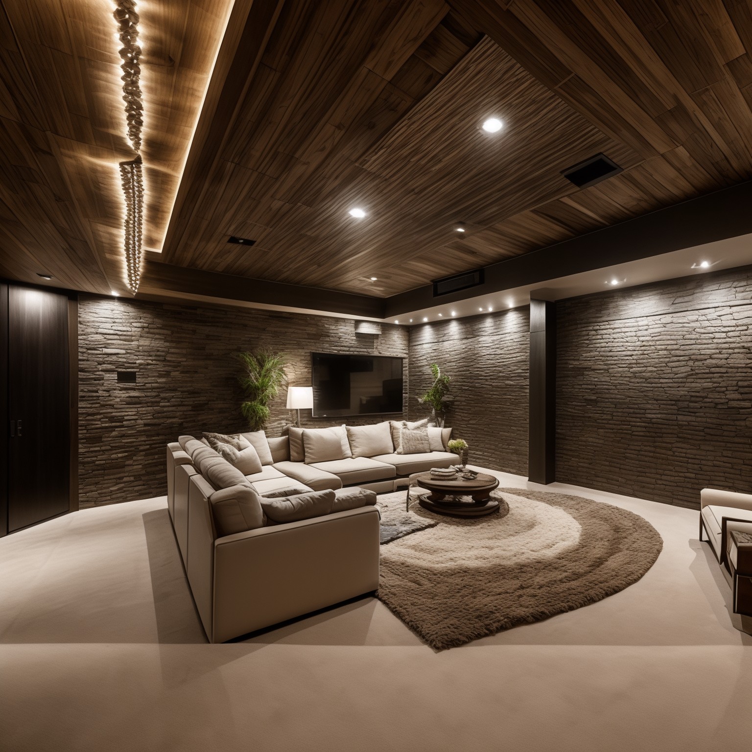 Nowoczesny styl boho Piwnica