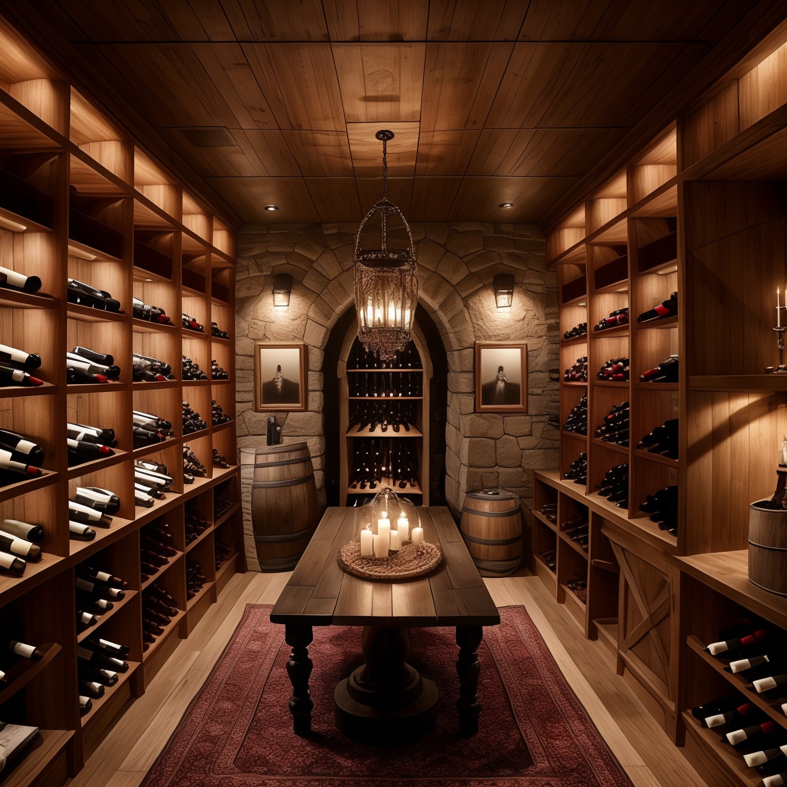 Élégance bohème contemporaine Cave à vin