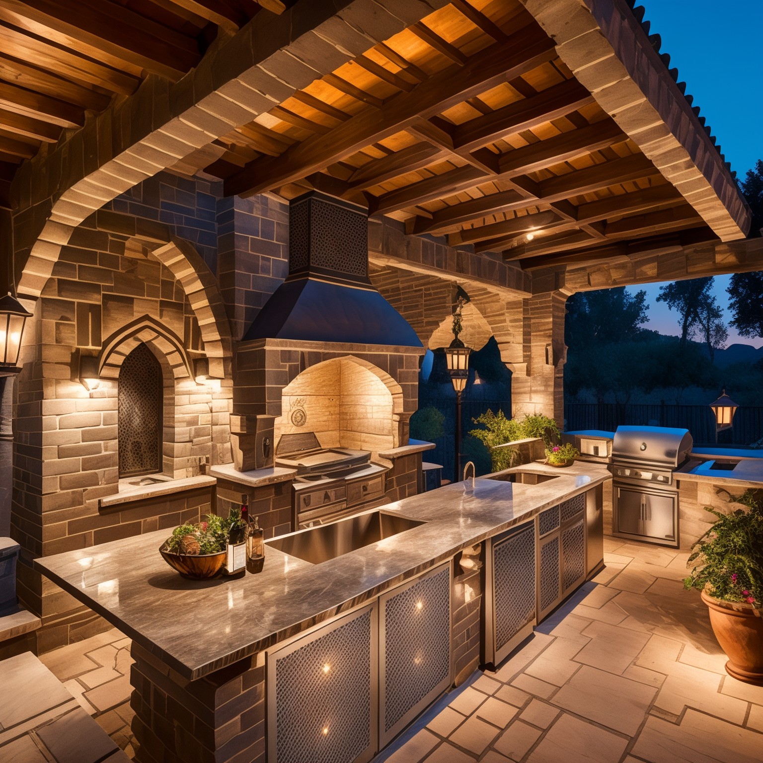 marocain Outdoor Kitchen