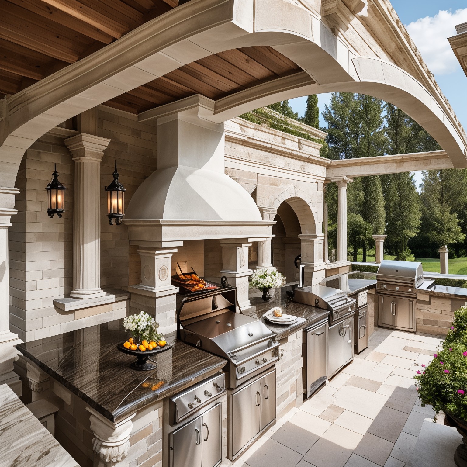 Neoklasycystyczny Outdoor Kitchen