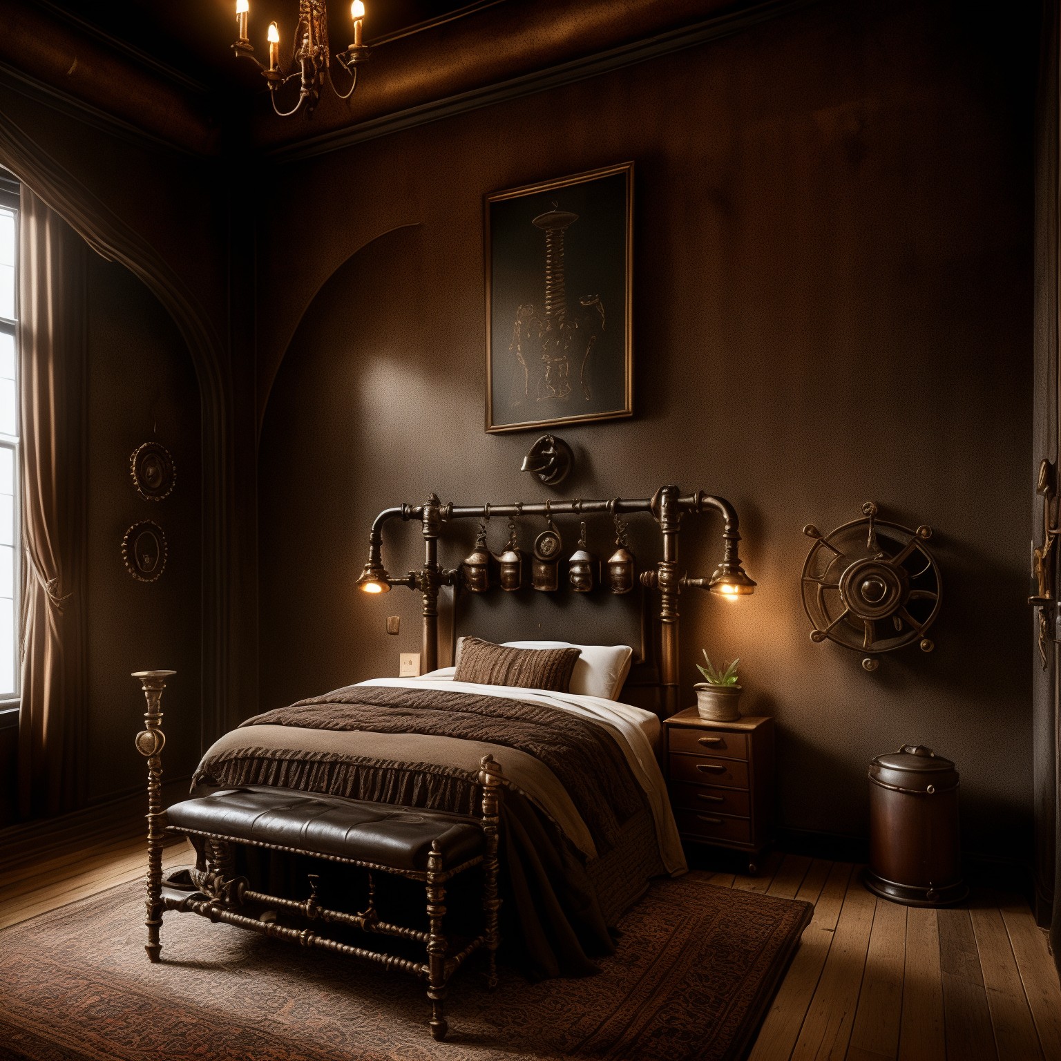 Steampunk Guest Room