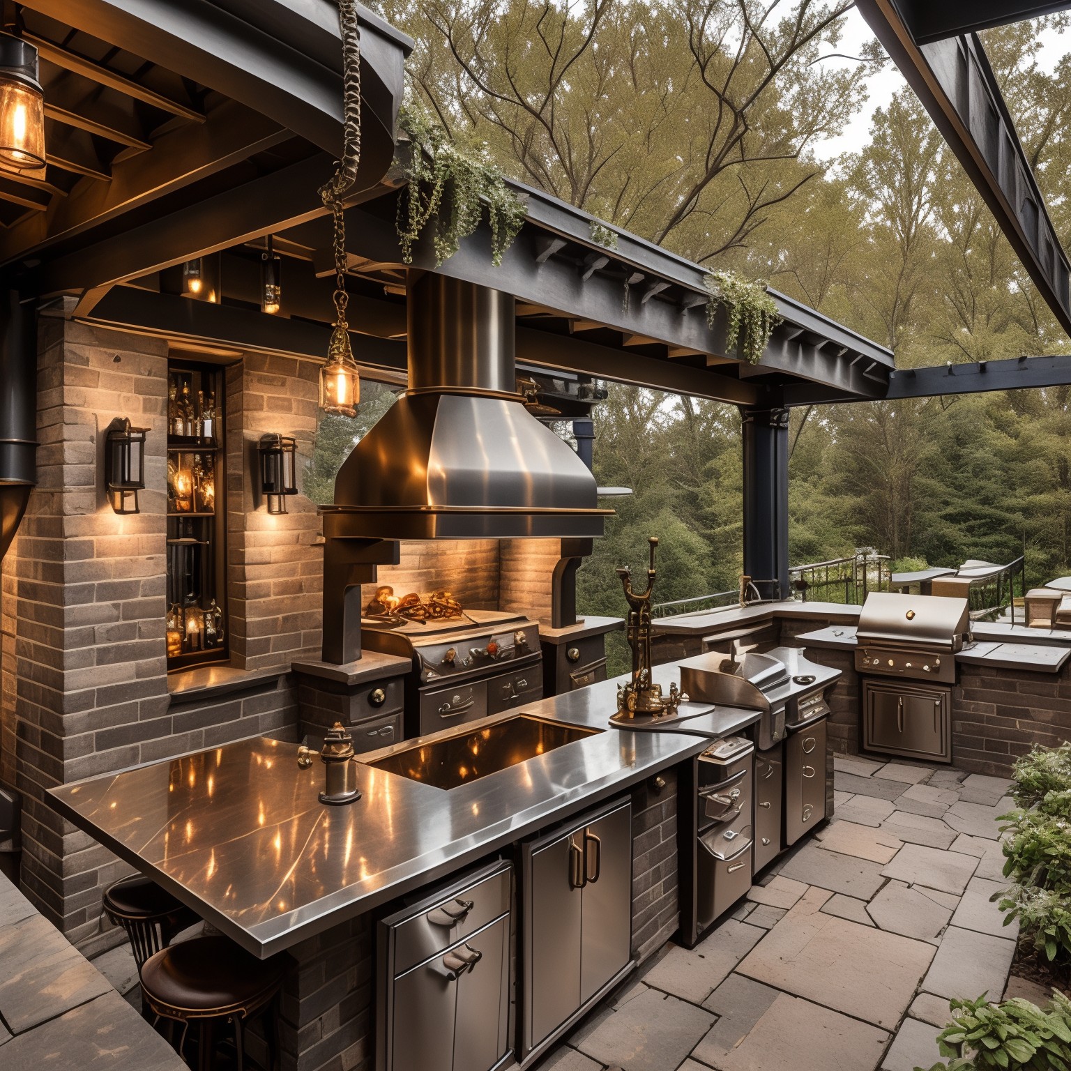 Steampunk Outdoor Kitchen