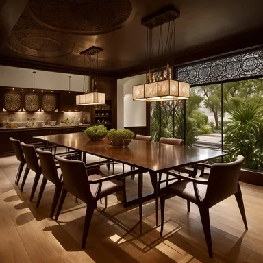 Art Nouveau Dining Room design - AI generated interior design visualization