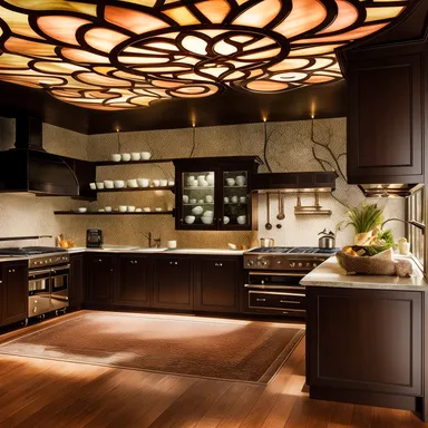 Art Nouveau Kitchen design - AI generated interior design visualization