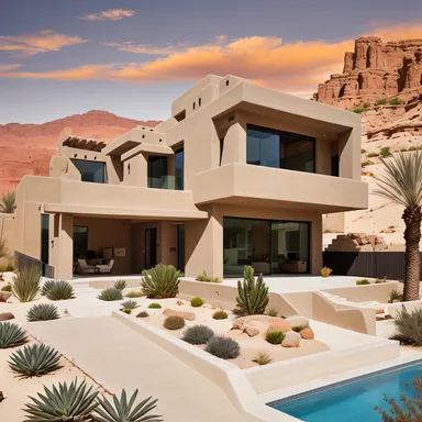 Desert home exterior design - example 3