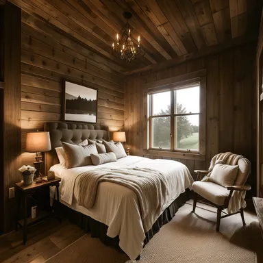 Farmhouse Bedroom design - AI generated interior design visualization