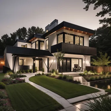 Farmhouse home exterior design - example 3