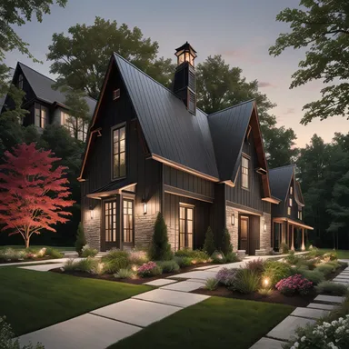 Farmhouse home exterior design - example 5