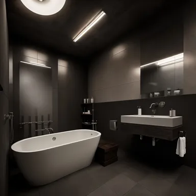 Industrial Bathroom design - AI generated interior design visualization