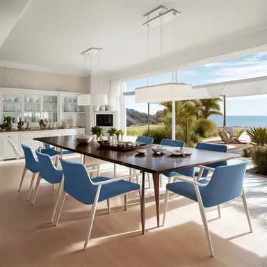 Mediterranean Dining Room design - AI generated interior design visualization