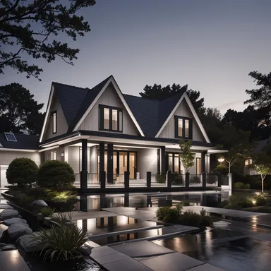 Modern home exterior design - example 2