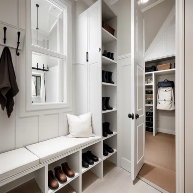Modern Mudroom design - AI generated interior design visualization