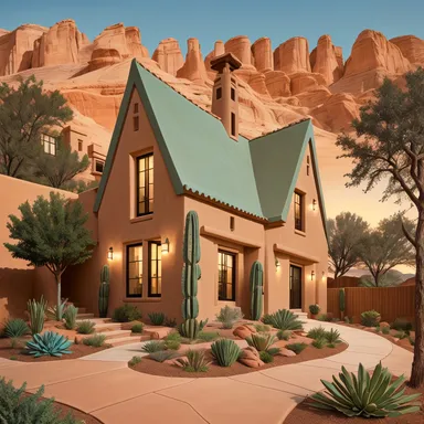 Southwestern home exterior design - example 5