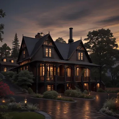 Steampunk home exterior design - example 2