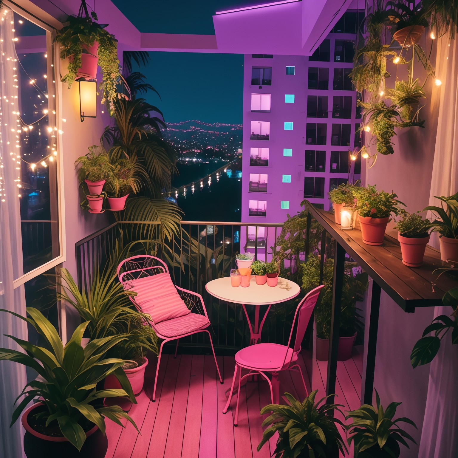 Vaporwave Balcony