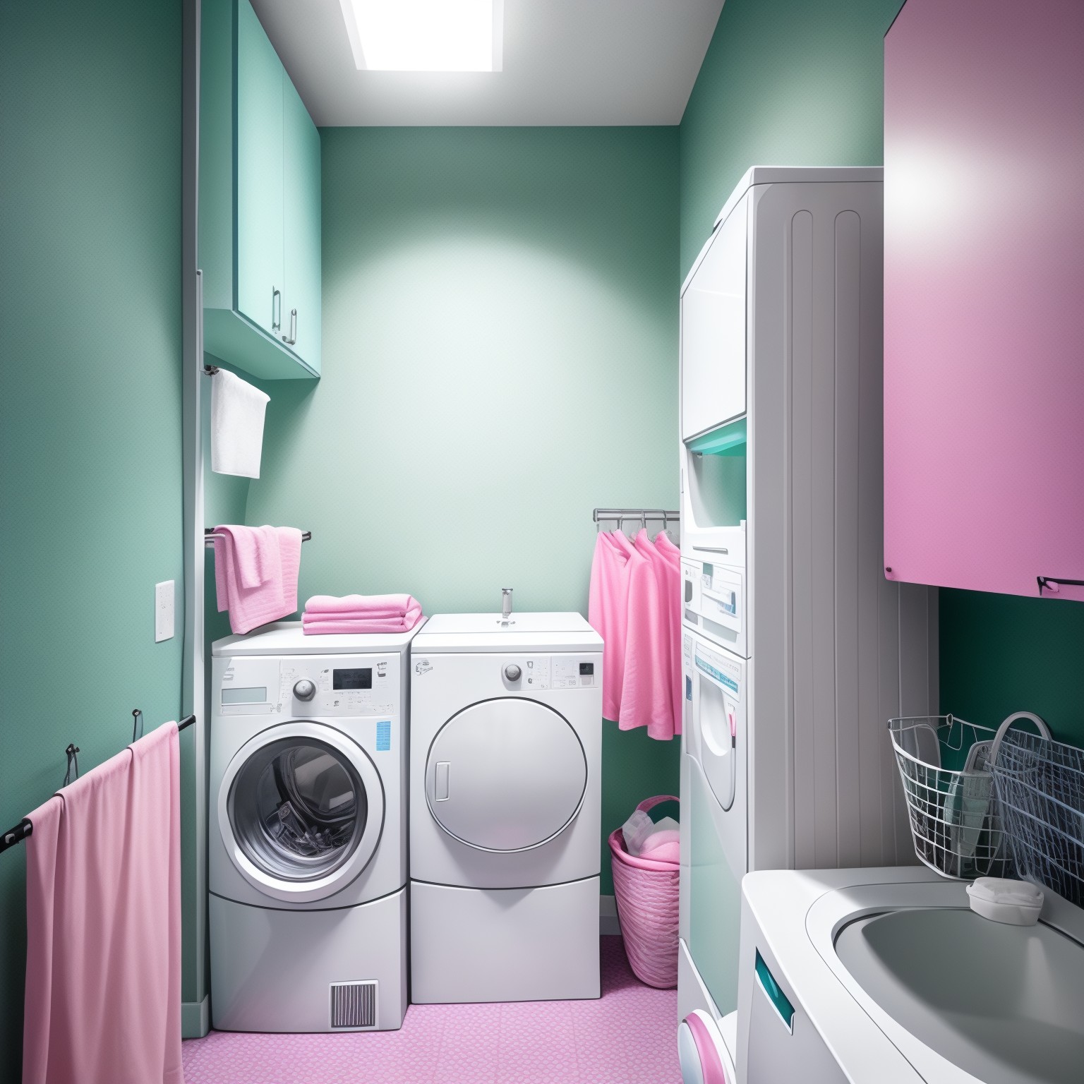 Vaporwave Laundry Room
