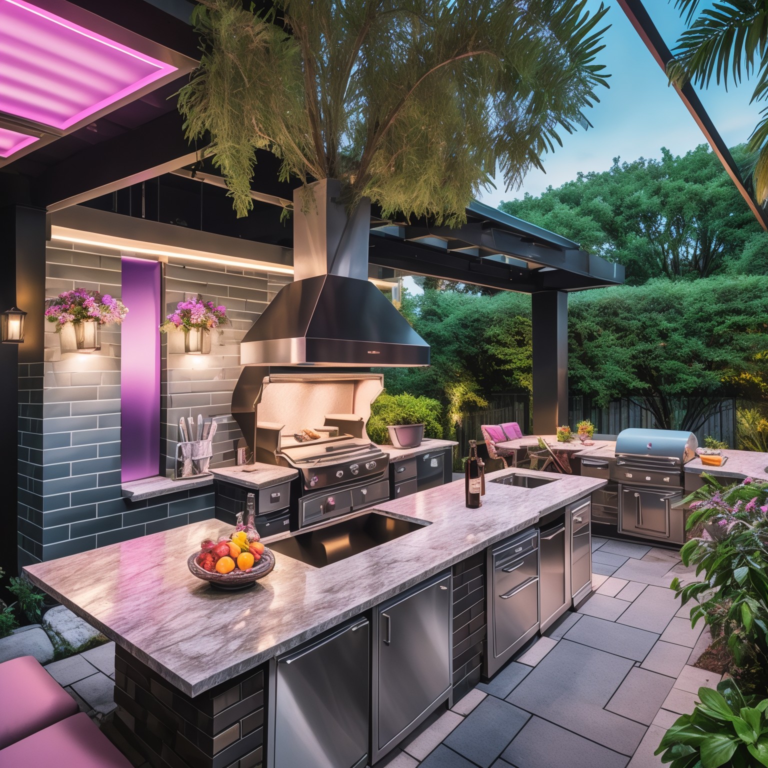 Vaporwave Outdoor Kitchen