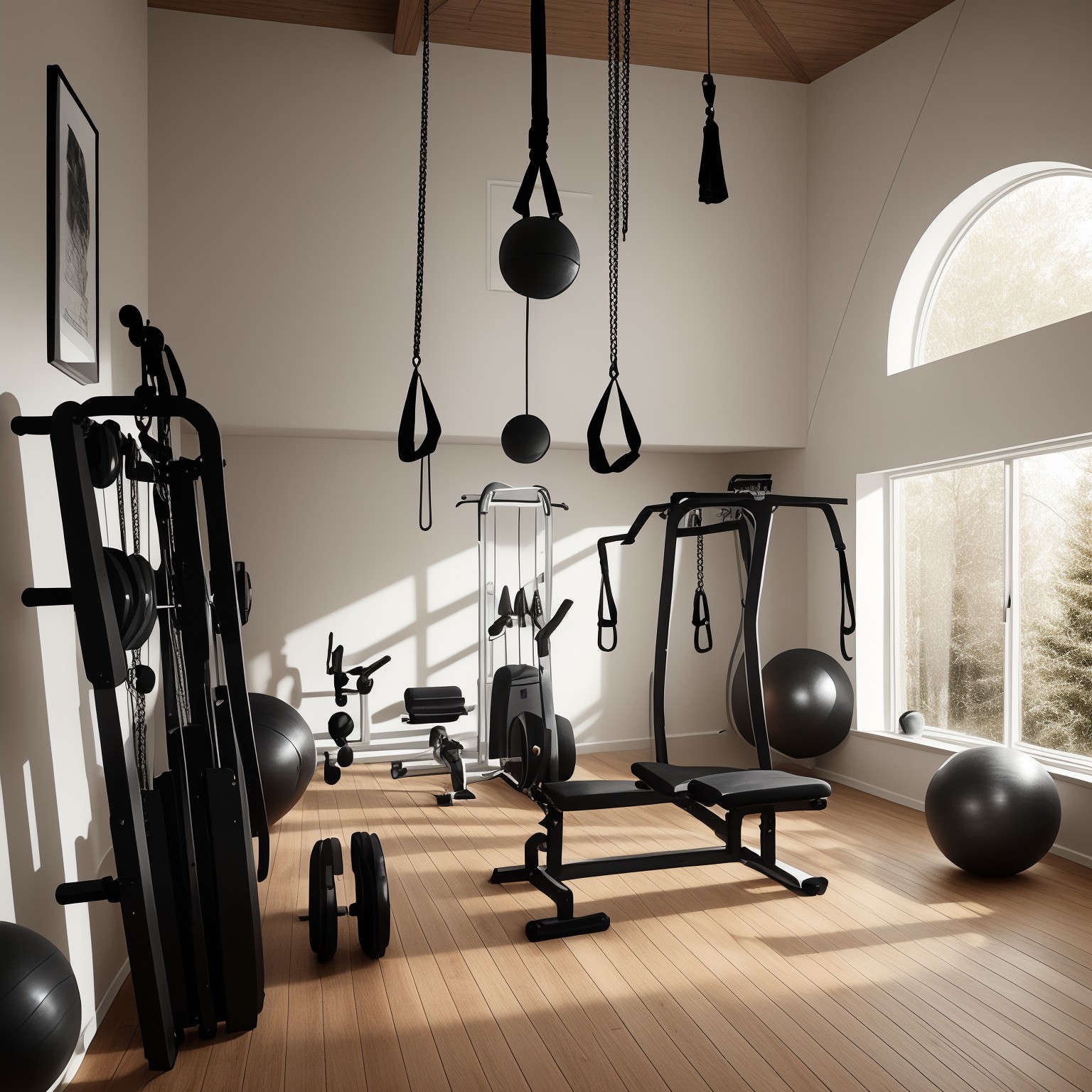 Warm Minimalism Home Gym