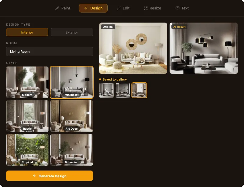 Creative Studio — design, paint, edit, resize, and add text